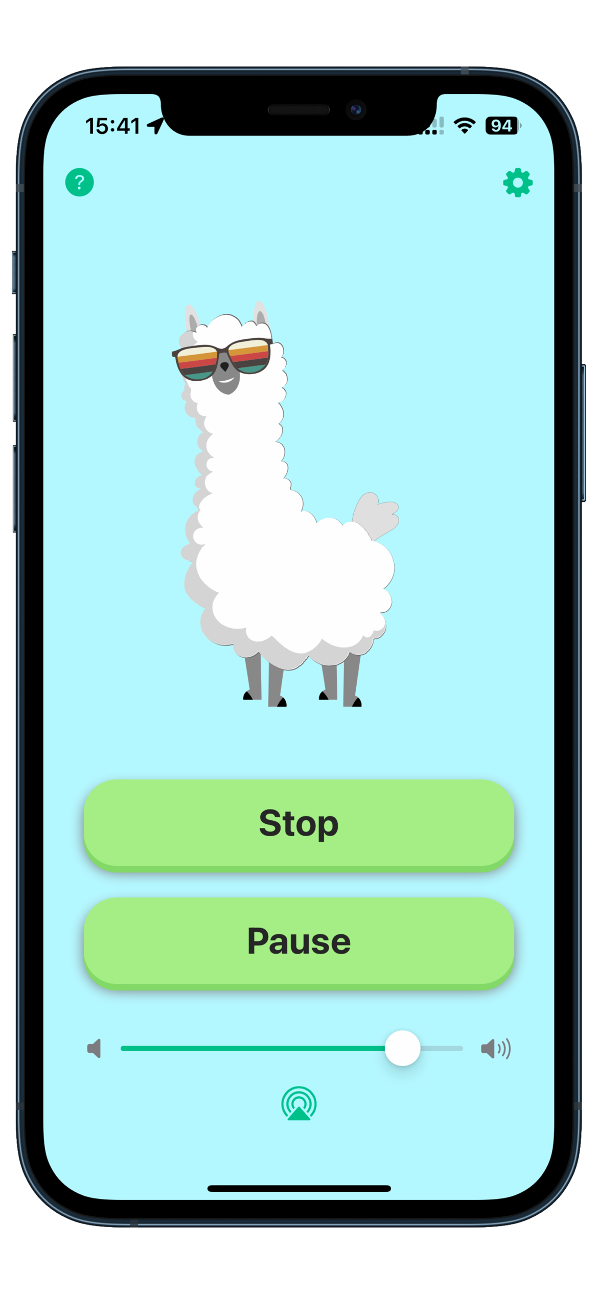 Musical Chairs App Settings Screen