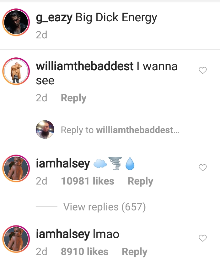 halsey gets petty over g eazy s big d k energy allhiphop com