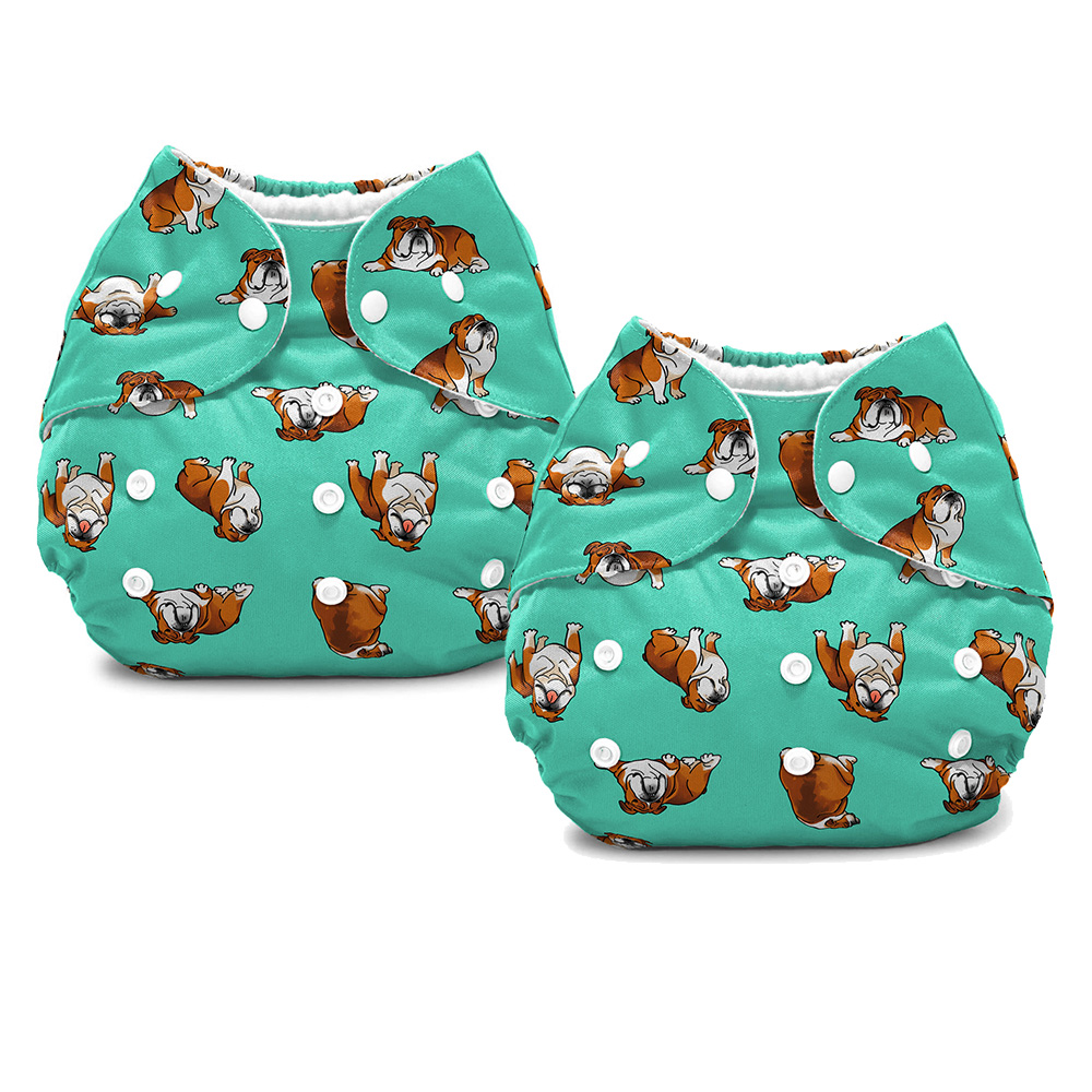 2 Pcs Reusable Baby Cloth Pocket Diaper One Size Washable Diaper Nappies - Picture 8 of 25