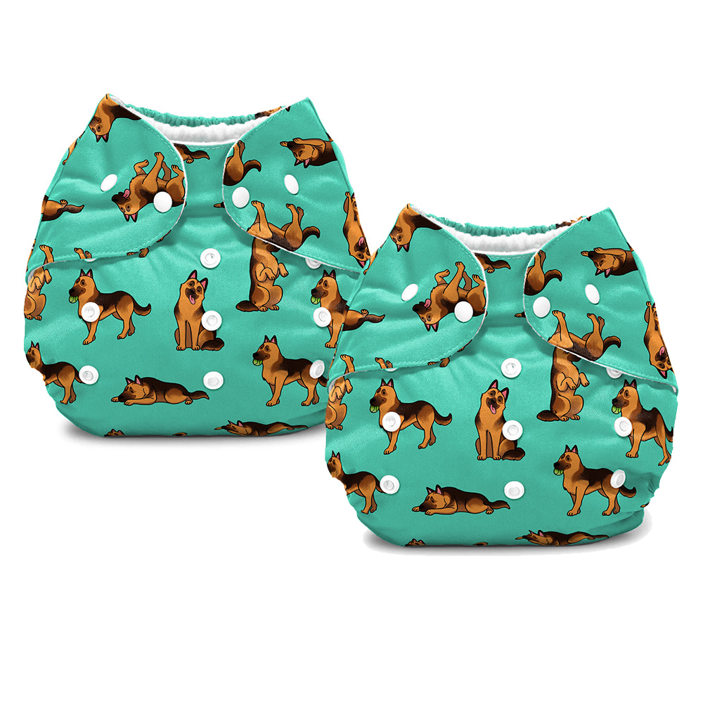 2 Pcs Reusable Baby Cloth Pocket Diaper One Size Washable Diaper Nappies - Picture 14 of 25