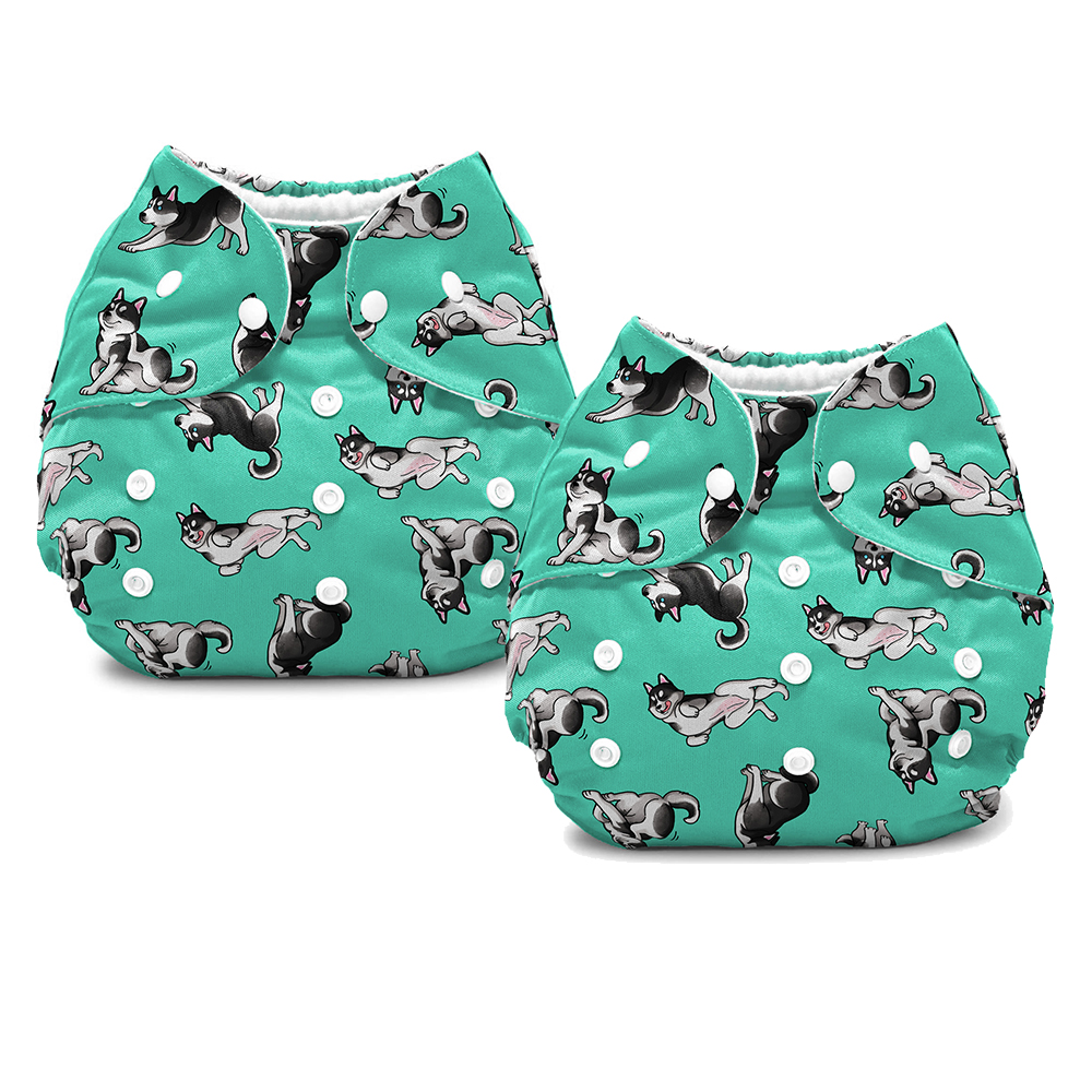 2 Pcs Reusable Baby Cloth Pocket Diaper One Size Washable Diaper Nappies - Picture 20 of 25