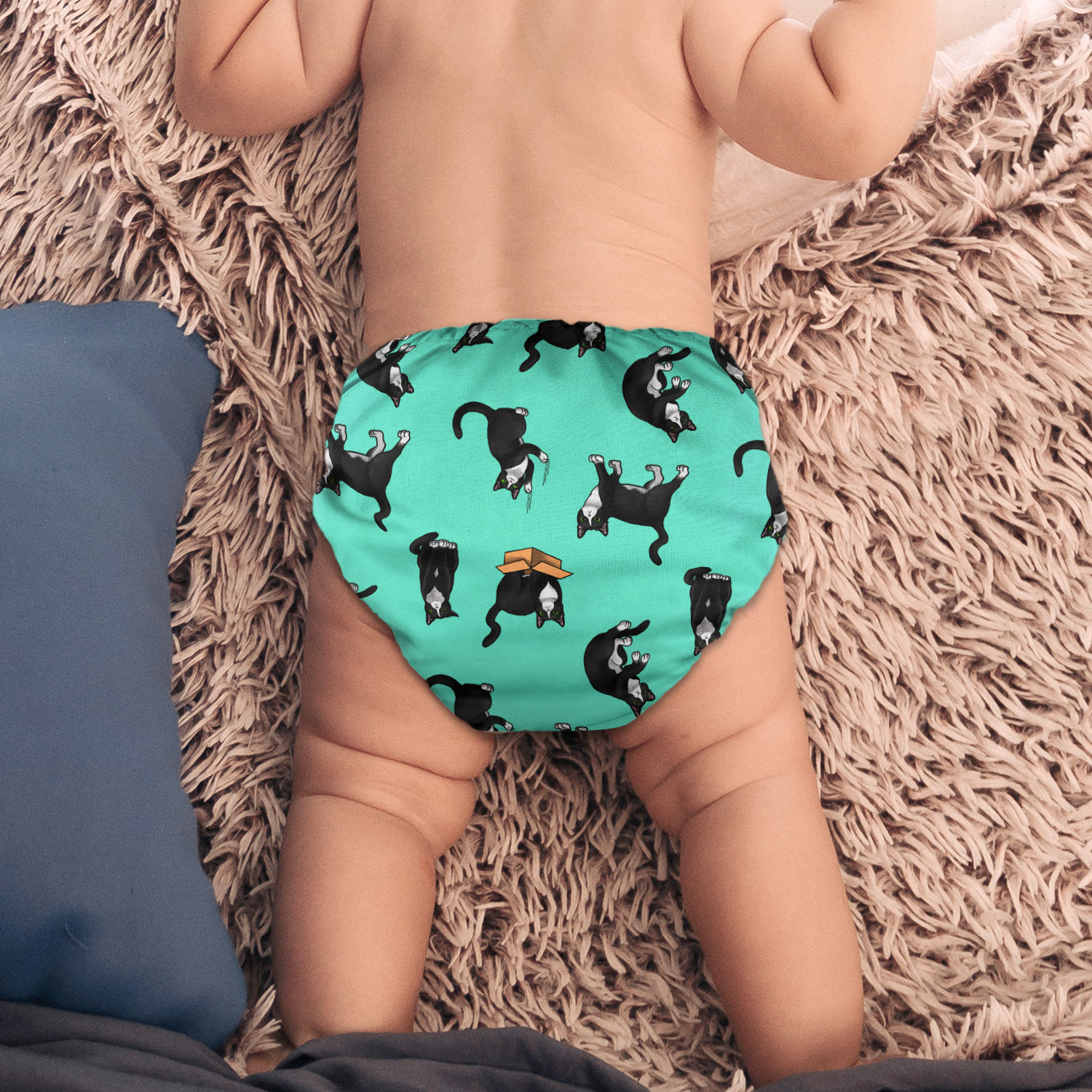 2 Pcs Reusable Baby Cloth Pocket Diaper One Size Washable Diaper Nappies - Picture 5 of 25