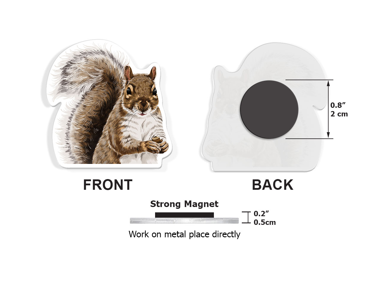Set 3 PCS Cute Animal Refrigerator Magnets Fridge Holder Sticker Notes Message - Picture 28 of 103
