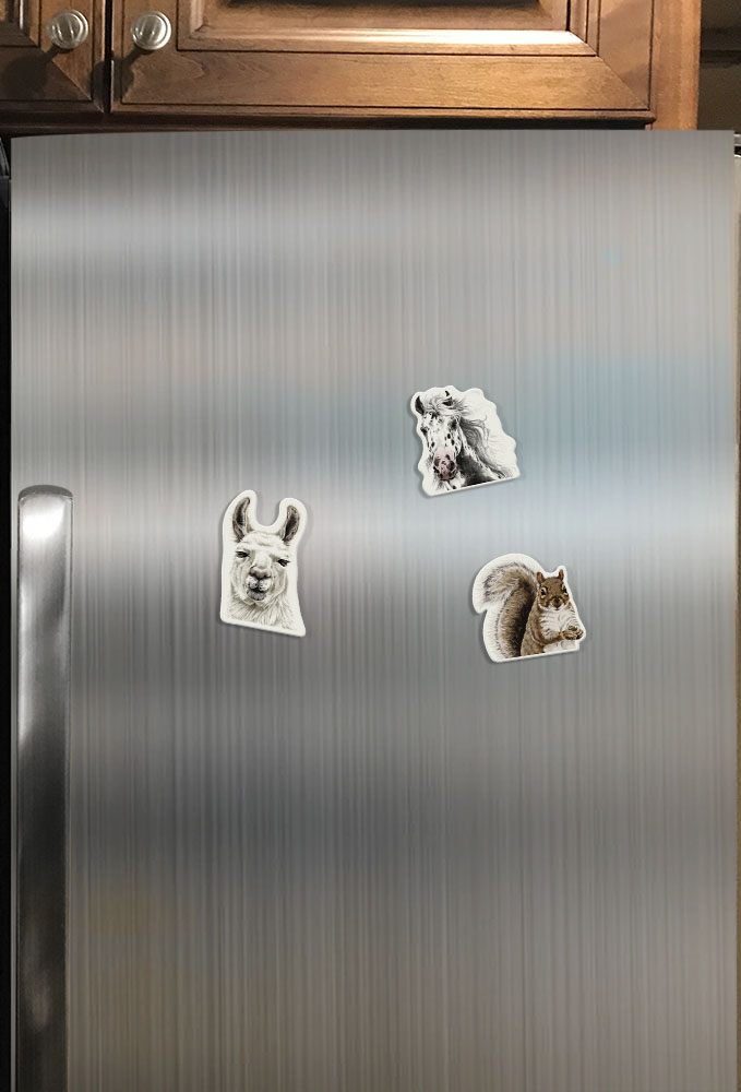 Set 3 PCS Cute Animal Refrigerator Magnets Fridge Holder Sticker Notes Message - Picture 33 of 103