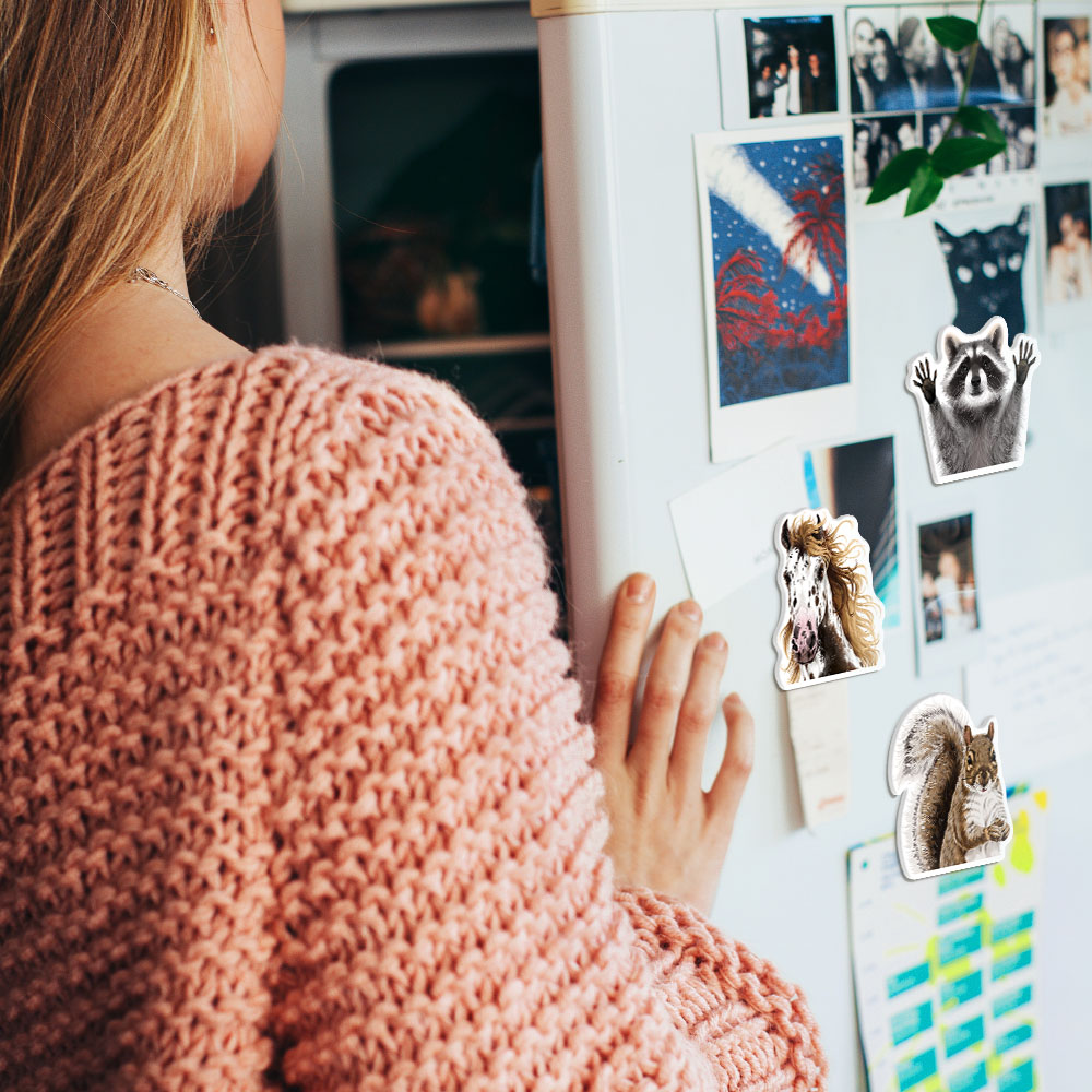 Set 3 PCS Cute Animal Refrigerator Magnets Fridge Holder Sticker Notes Message - Picture 102 of 103