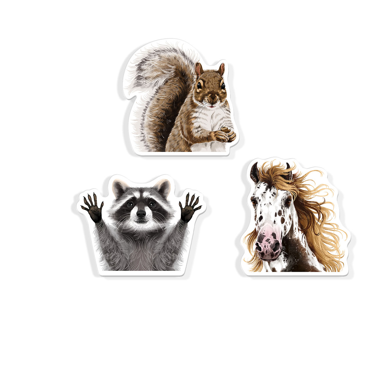 Set 3 PCS Cute Animal Refrigerator Magnets Fridge Holder Sticker Notes Message - Picture 97 of 103