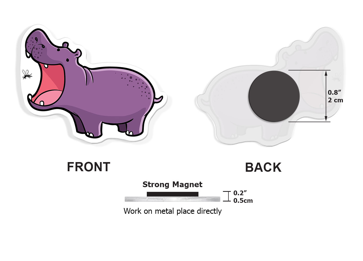 Set 3 PCS Cute Animal Refrigerator Magnets Fridge Holder Sticker Notes Message - Picture 35 of 103