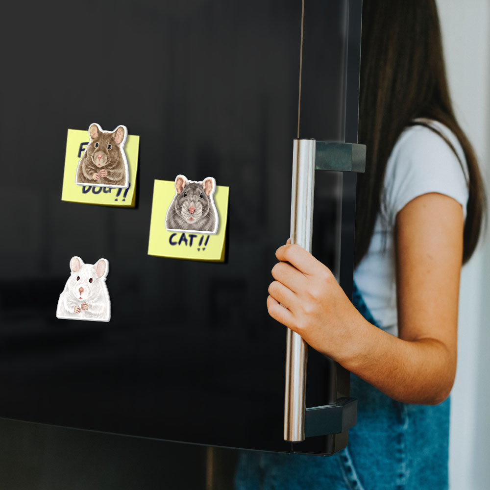 Set 3 PCS Cute Animal Refrigerator Magnets Fridge Holder Sticker Notes Message - Picture 45 of 103