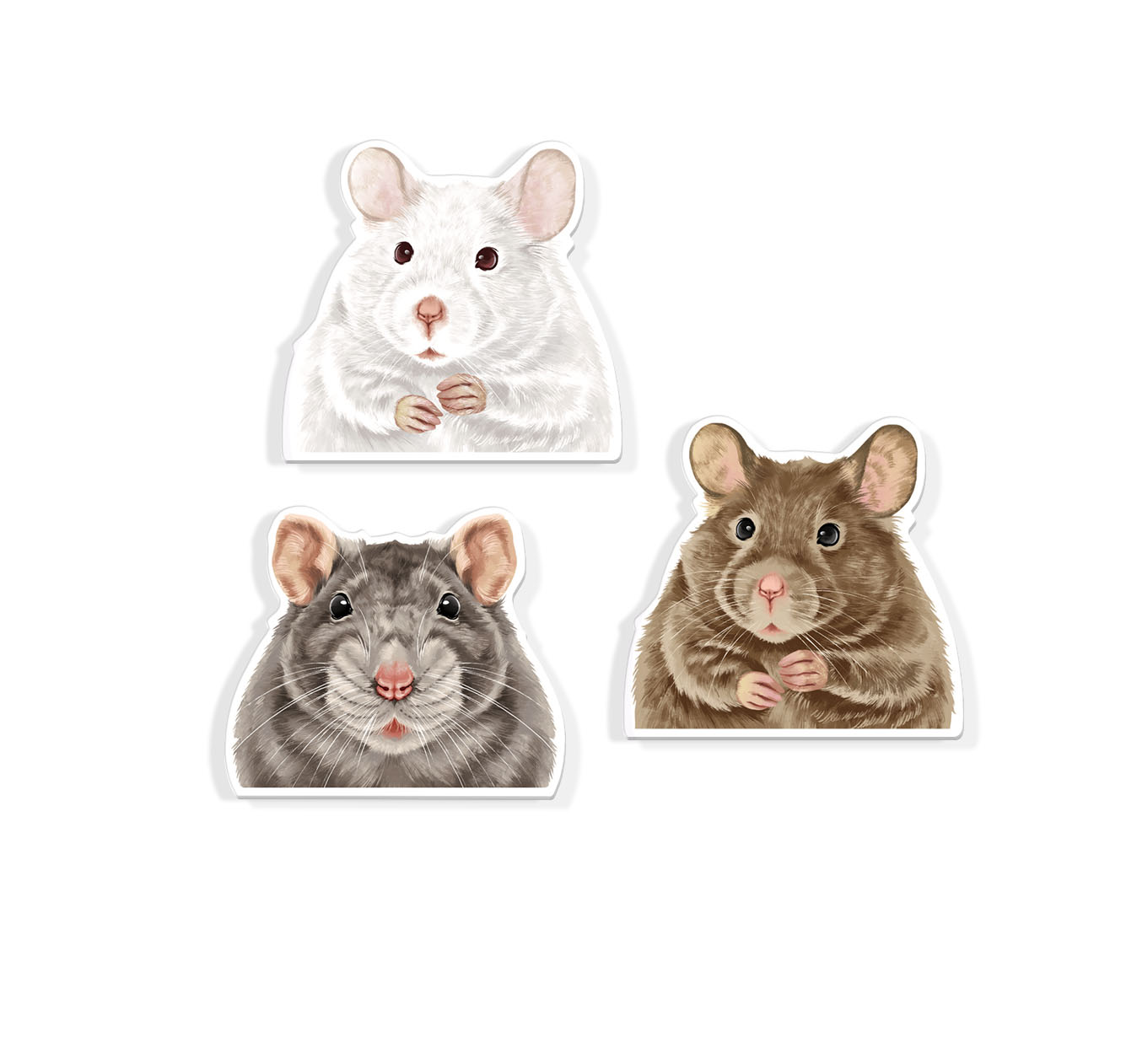Set 3 PCS Cute Animal Refrigerator Magnets Fridge Holder Sticker Notes Message - Picture 41 of 103