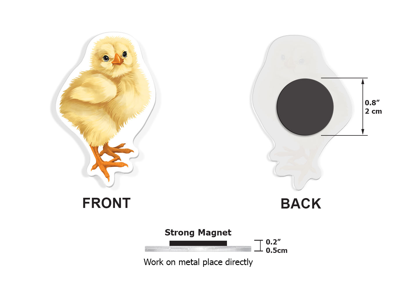 Set 3 PCS Cute Animal Refrigerator Magnets Fridge Holder Sticker Notes Message - Picture 84 of 103