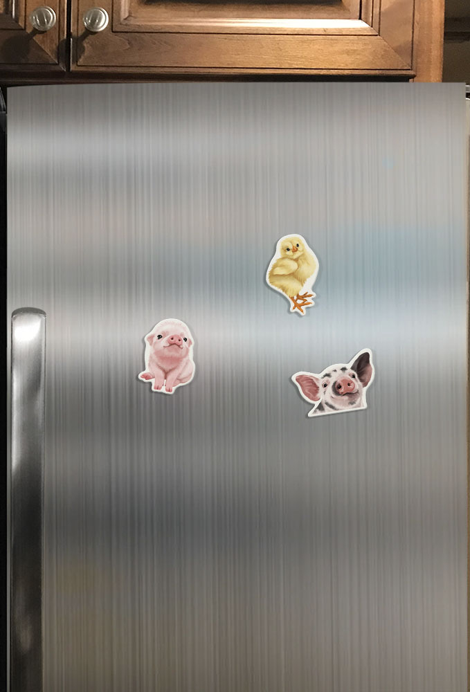 Set 3 PCS Cute Animal Refrigerator Magnets Fridge Holder Sticker Notes Message - Picture 89 of 103