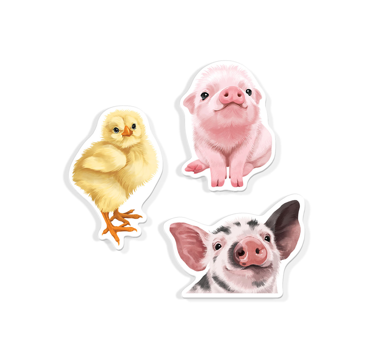 Set 3 PCS Cute Animal Refrigerator Magnets Fridge Holder Sticker Notes Message - Picture 83 of 103