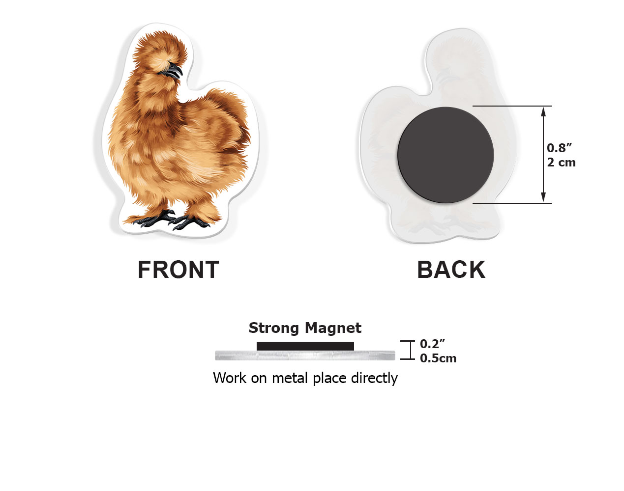 Set 3 PCS Cute Animal Refrigerator Magnets Fridge Holder Sticker Notes Message - Picture 91 of 103