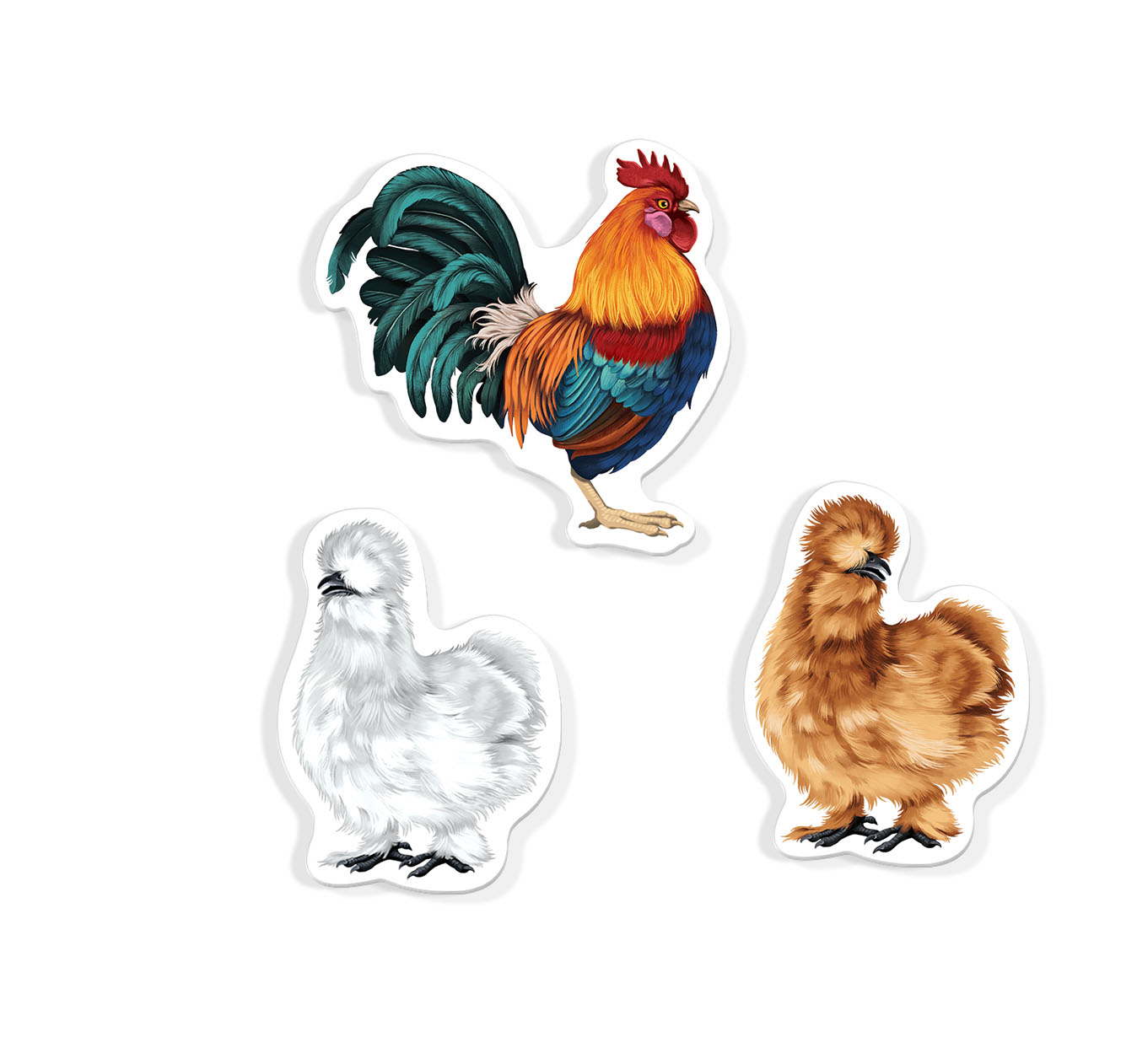 Set 3 PCS Cute Animal Refrigerator Magnets Fridge Holder Sticker Notes Message - Picture 90 of 103