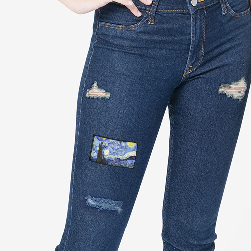 2 Stück Rechteck Bestickt Bügelbild Patches Nähen Patch auf Stoffe DIY Basteln - Bild 7 von 281