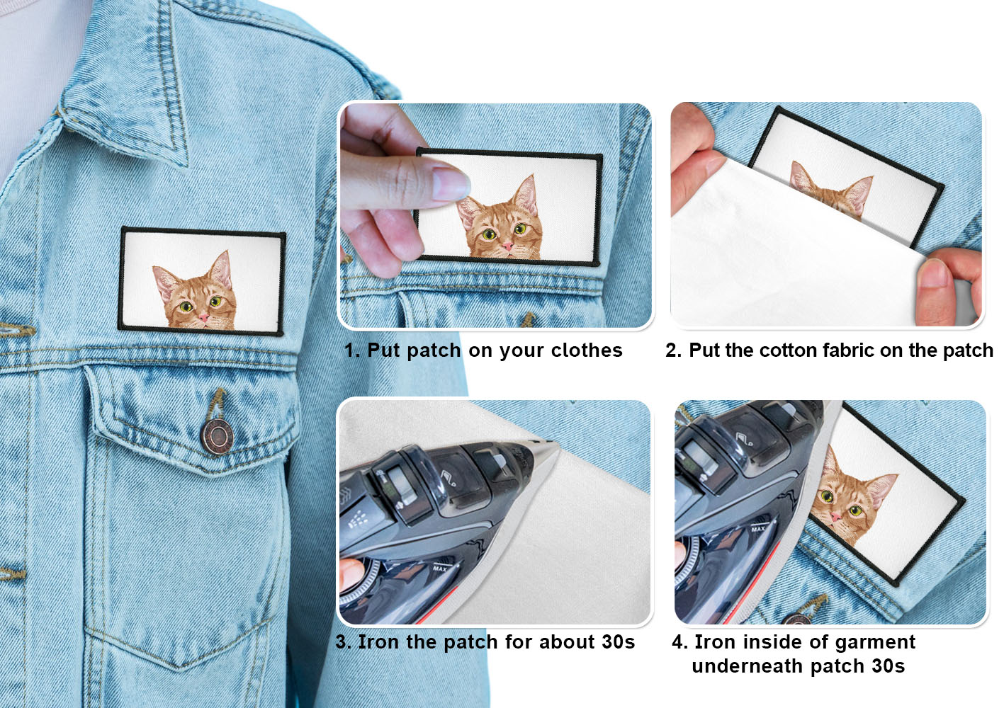 2 Stück Rechteck Bestickt Bügelbild Patches Nähen Patch auf Stoffe DIY Basteln - Bild 22 von 281