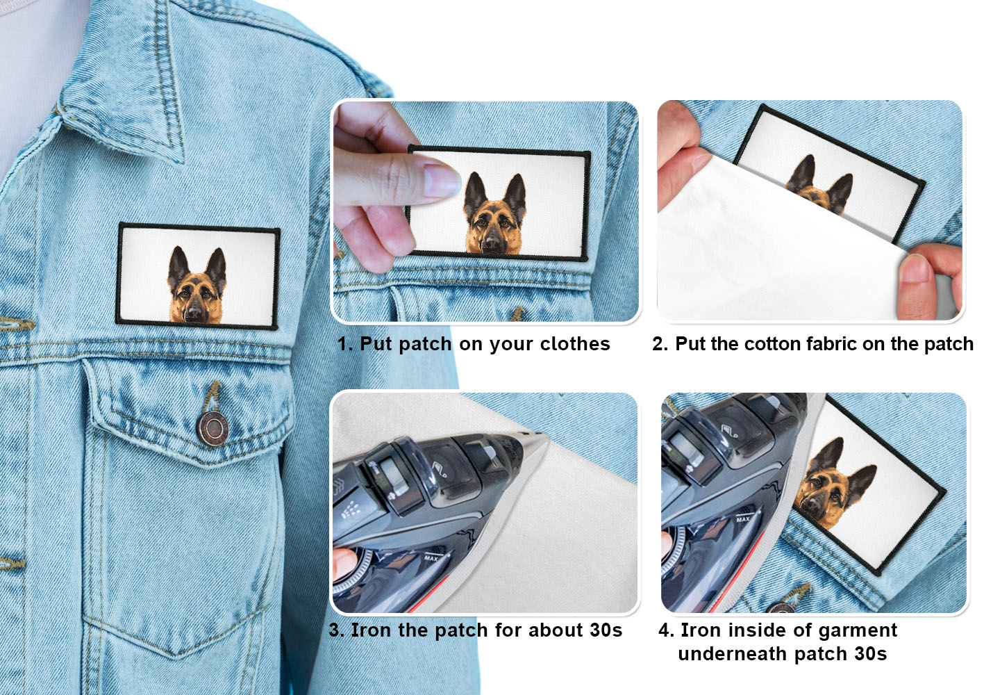 2 Stück Rechteck Bestickt Bügelbild Patches Nähen Patch auf Stoffe DIY Basteln - Bild 57 von 281