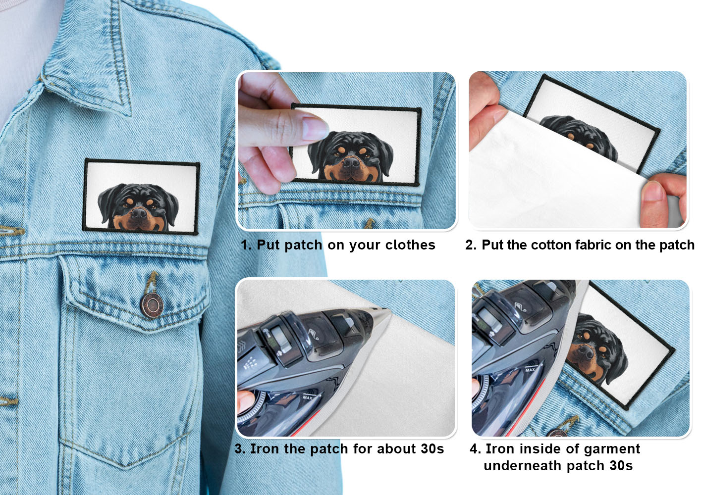 2 Stück Rechteck Bestickt Bügelbild Patches Nähen Patch auf Stoffe DIY Basteln - Bild 71 von 281