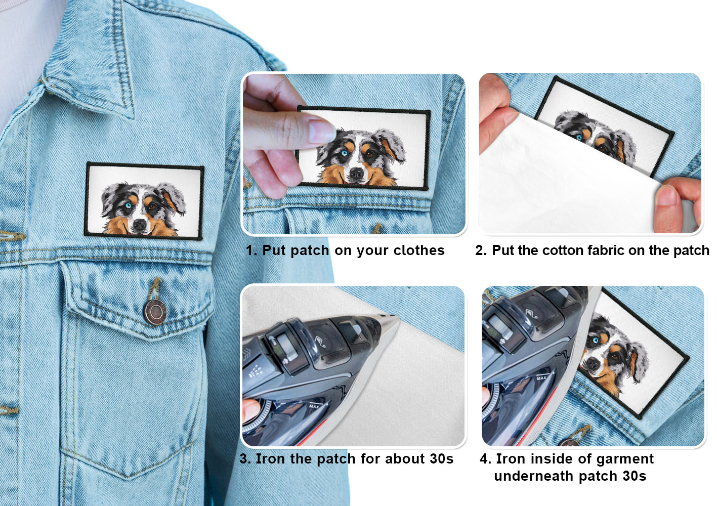 2 Stück Rechteck Bestickt Bügelbild Patches Nähen Patch auf Stoffe DIY Basteln - Bild 92 von 281