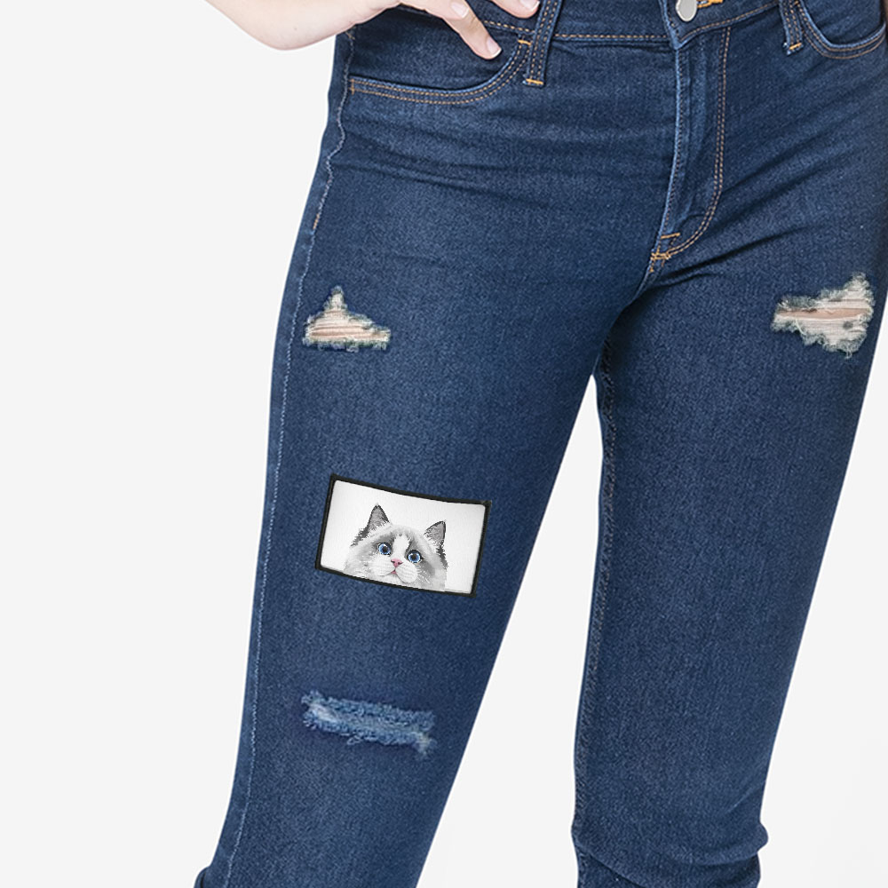 2 Stück Rechteck Bestickt Bügelbild Patches Nähen Patch auf Stoffe DIY Basteln - Bild 119 von 281