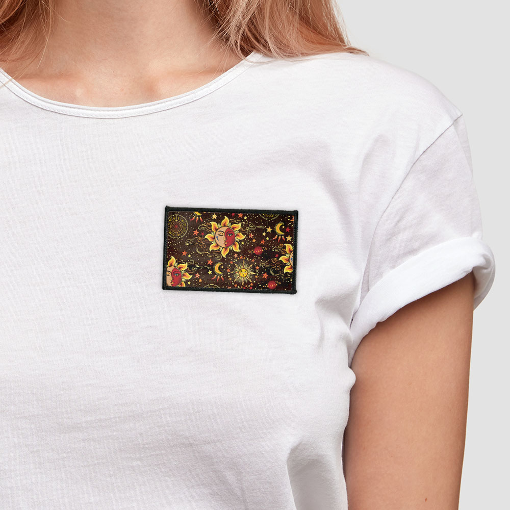 2 Stück Rechteck Bestickt Bügelbild Patches Nähen Patch auf Stoffe DIY Basteln - Bild 131 von 281