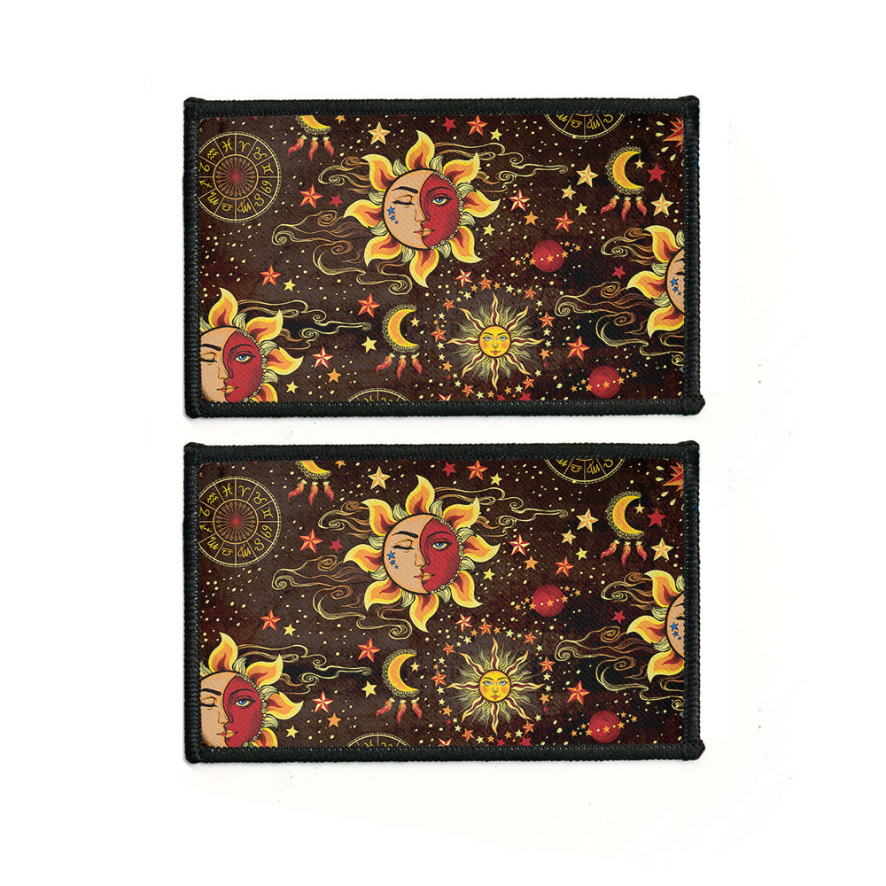2 Stück Rechteck Bestickt Bügelbild Patches Nähen Patch auf Stoffe DIY Basteln - Bild 128 von 281