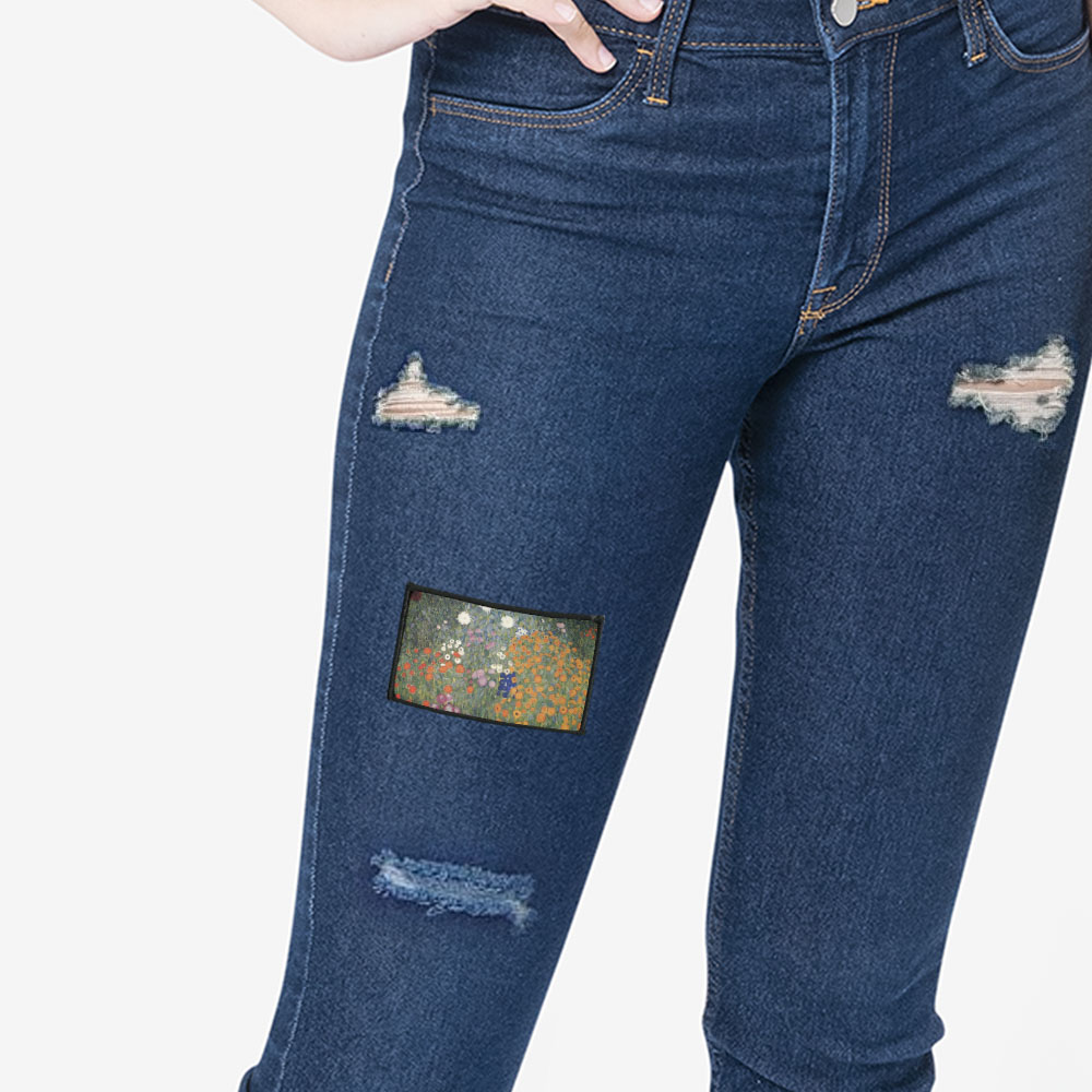 2 Stück Rechteck Bestickt Bügelbild Patches Nähen Patch auf Stoffe DIY Basteln - Bild 147 von 281