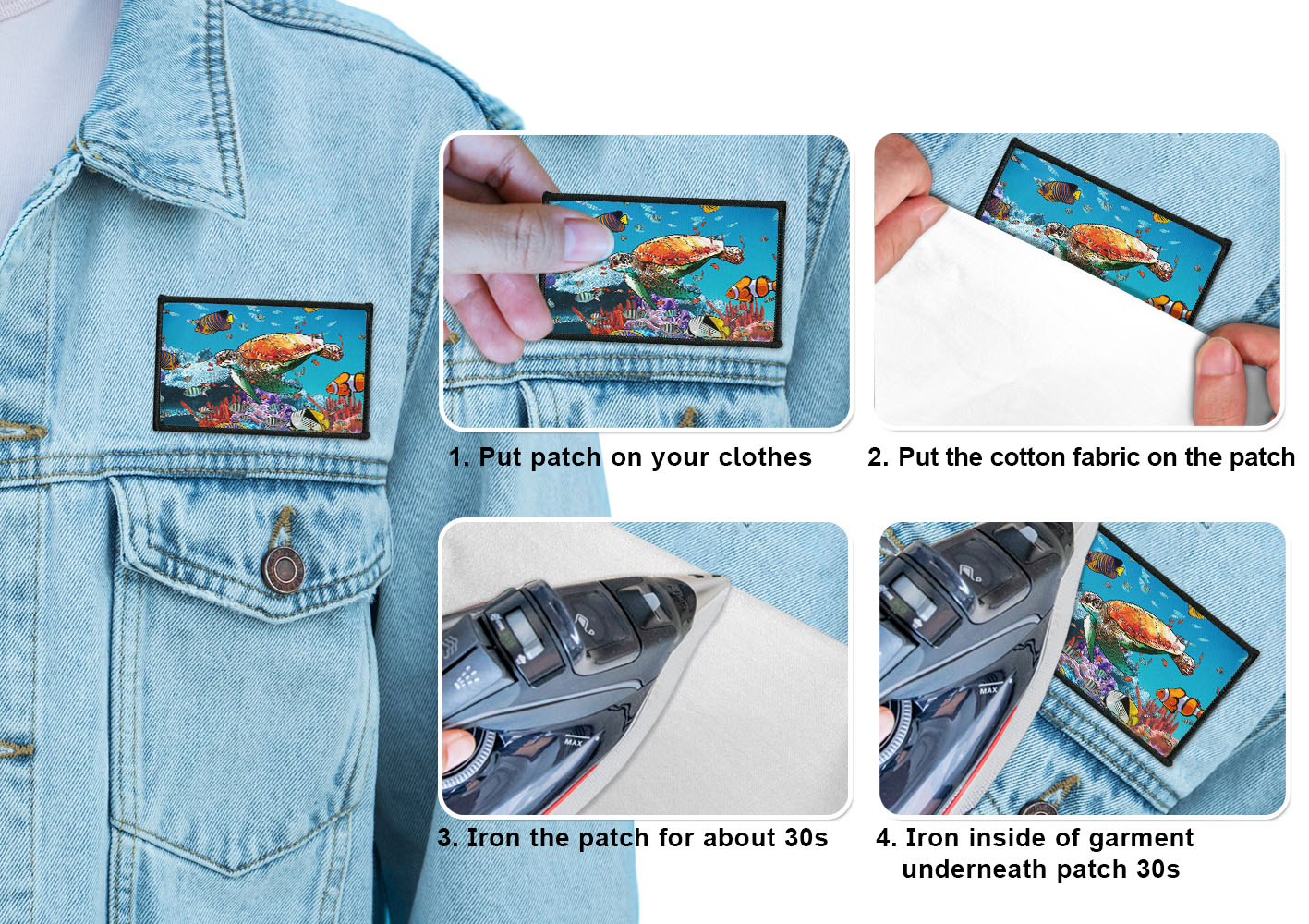 2 Stück Rechteck Bestickt Bügelbild Patches Nähen Patch auf Stoffe DIY Basteln - Bild 183 von 281