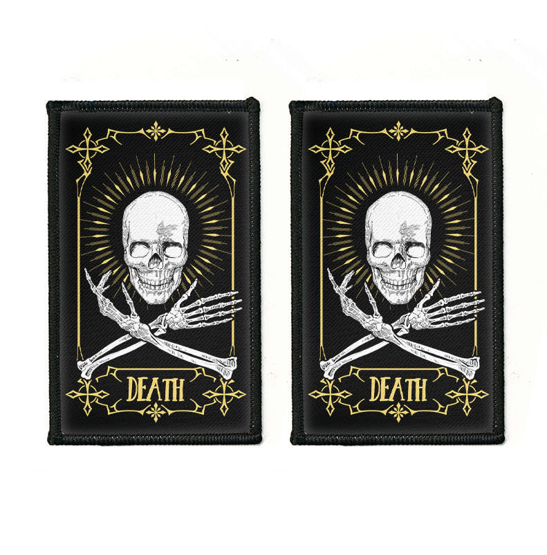2 Stück Rechteck Bestickt Bügelbild Patches Nähen Patch auf Stoffe DIY Basteln - Bild 198 von 281