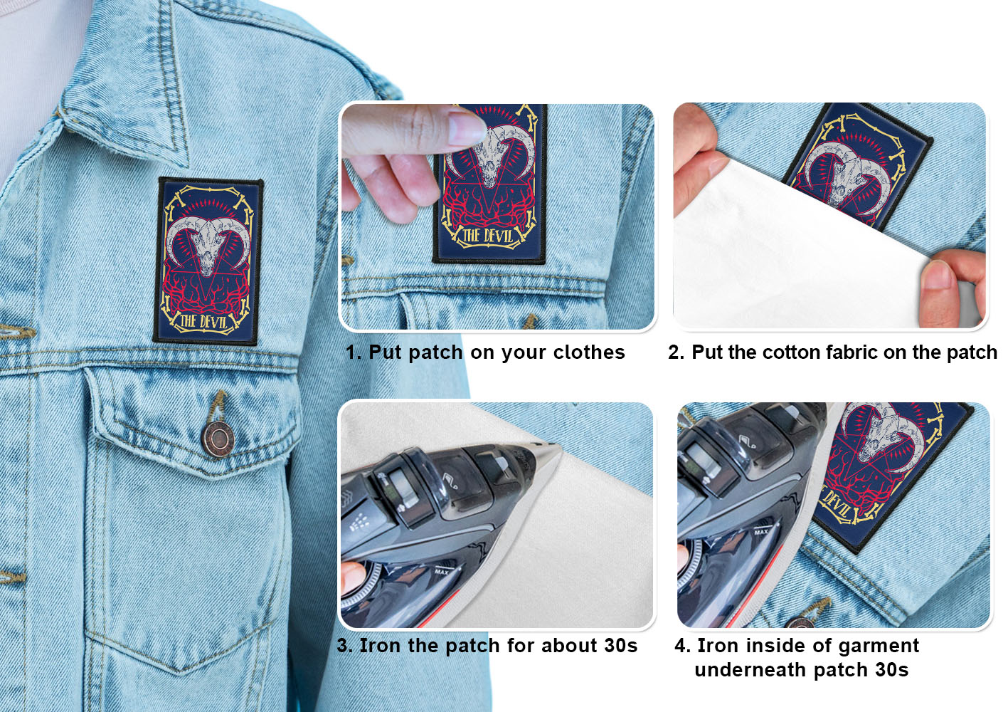 2 Stück Rechteck Bestickt Bügelbild Patches Nähen Patch auf Stoffe DIY Basteln - Bild 211 von 281
