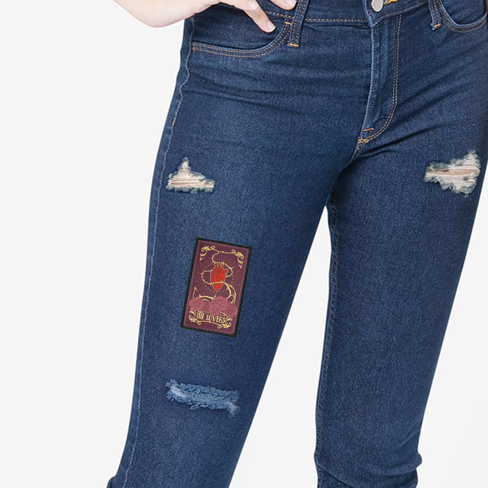 2 Stück Rechteck Bestickt Bügelbild Patches Nähen Patch auf Stoffe DIY Basteln - Bild 224 von 281