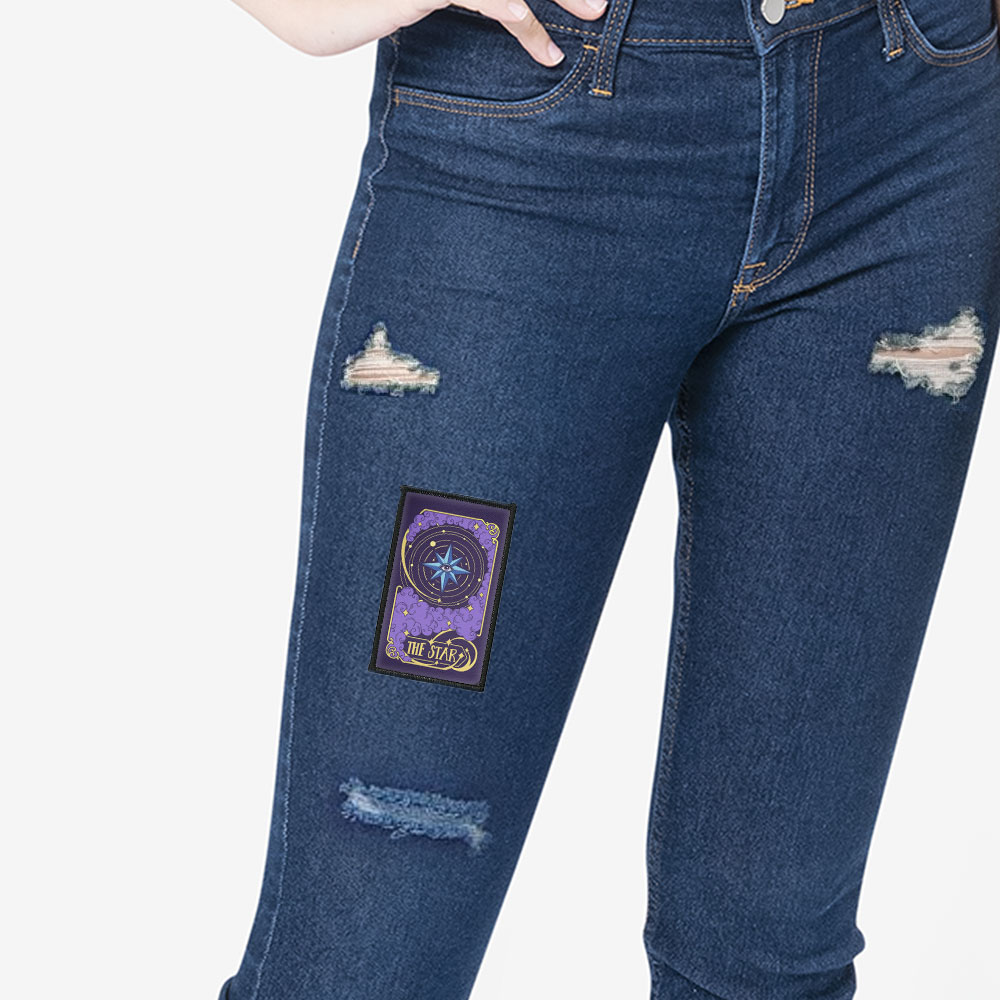 2 Stück Rechteck Bestickt Bügelbild Patches Nähen Patch auf Stoffe DIY Basteln - Bild 245 von 281
