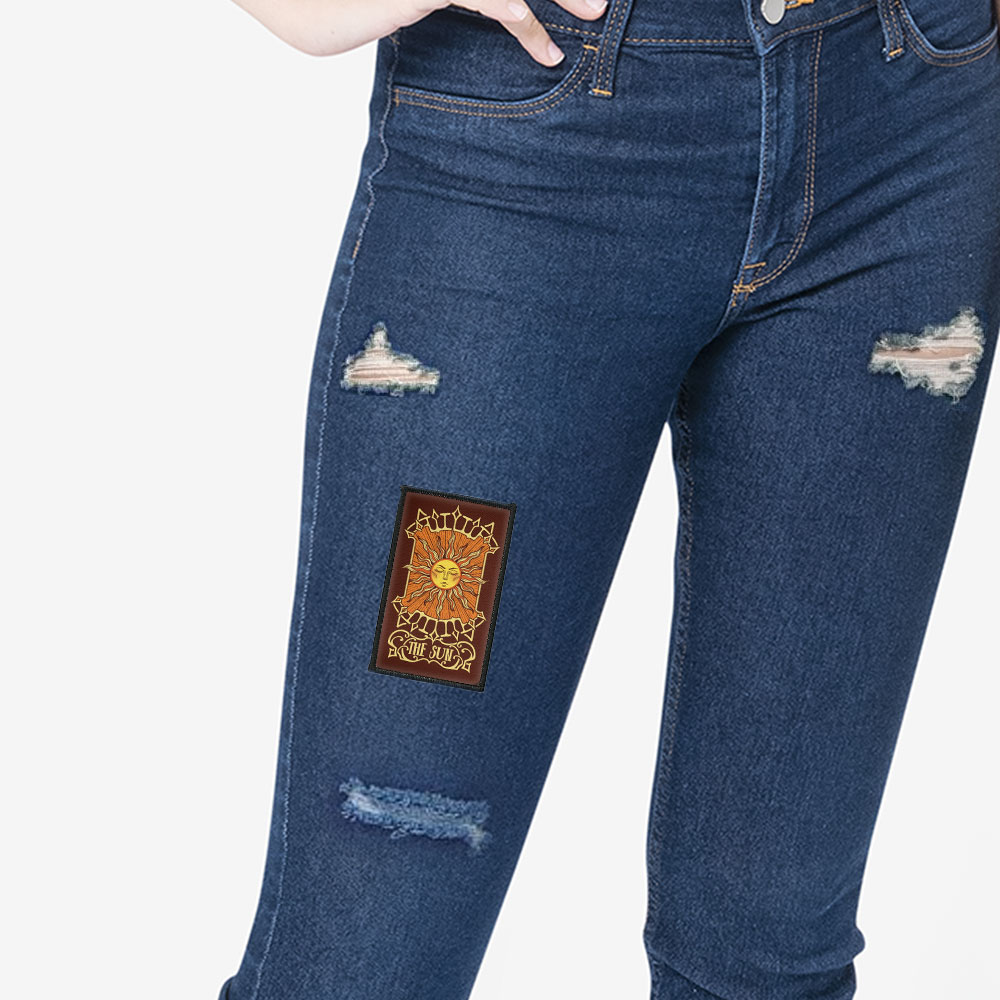 2 Stück Rechteck Bestickt Bügelbild Patches Nähen Patch auf Stoffe DIY Basteln - Bild 252 von 281