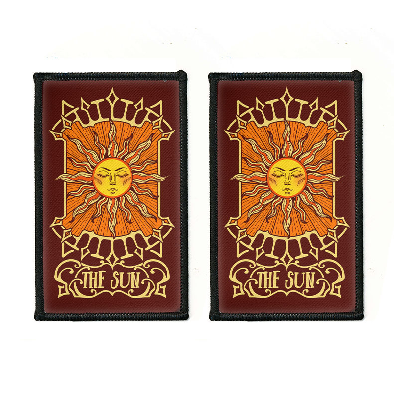 2 Stück Rechteck Bestickt Bügelbild Patches Nähen Patch auf Stoffe DIY Basteln - Bild 247 von 281