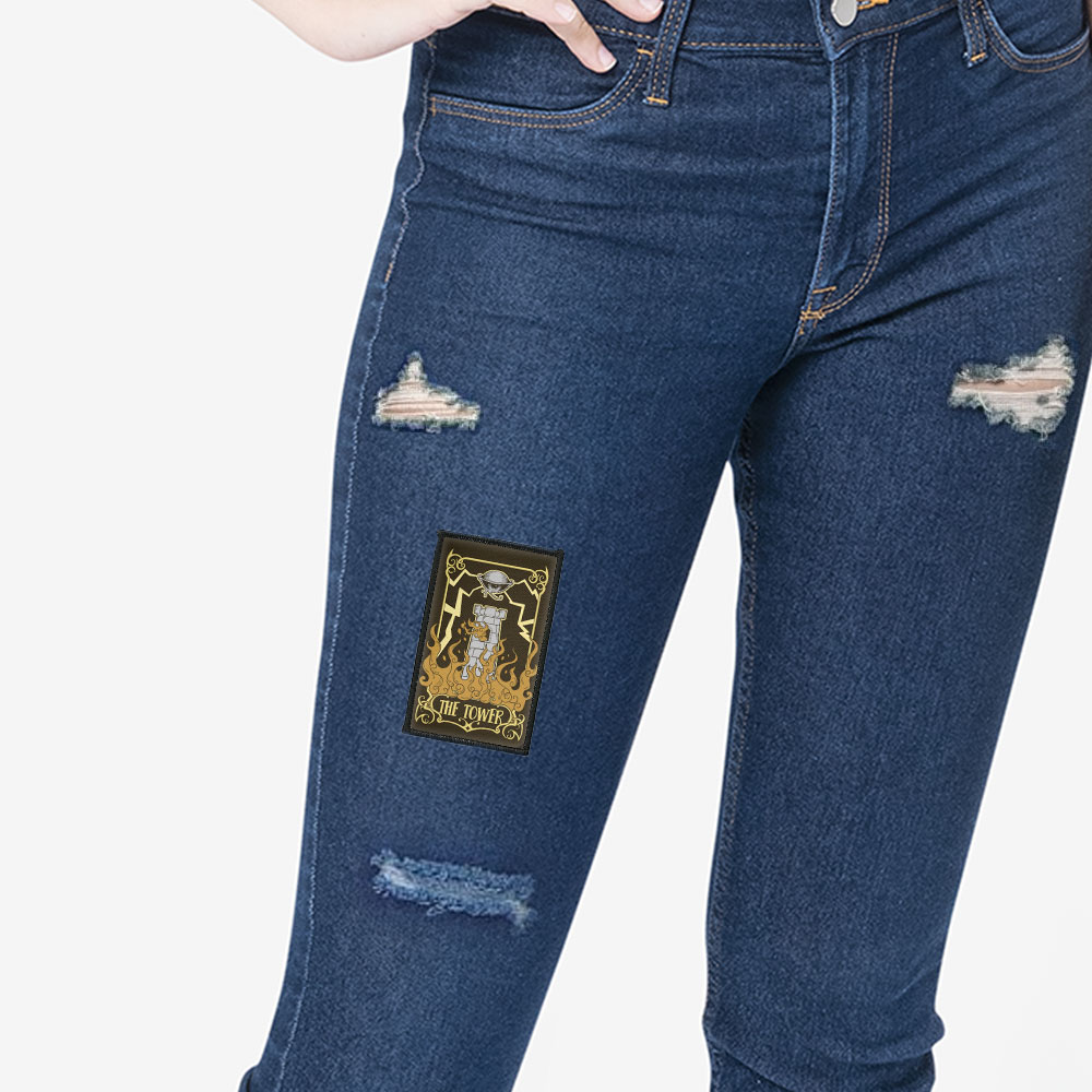 2 Stück Rechteck Bestickt Bügelbild Patches Nähen Patch auf Stoffe DIY Basteln - Bild 259 von 281