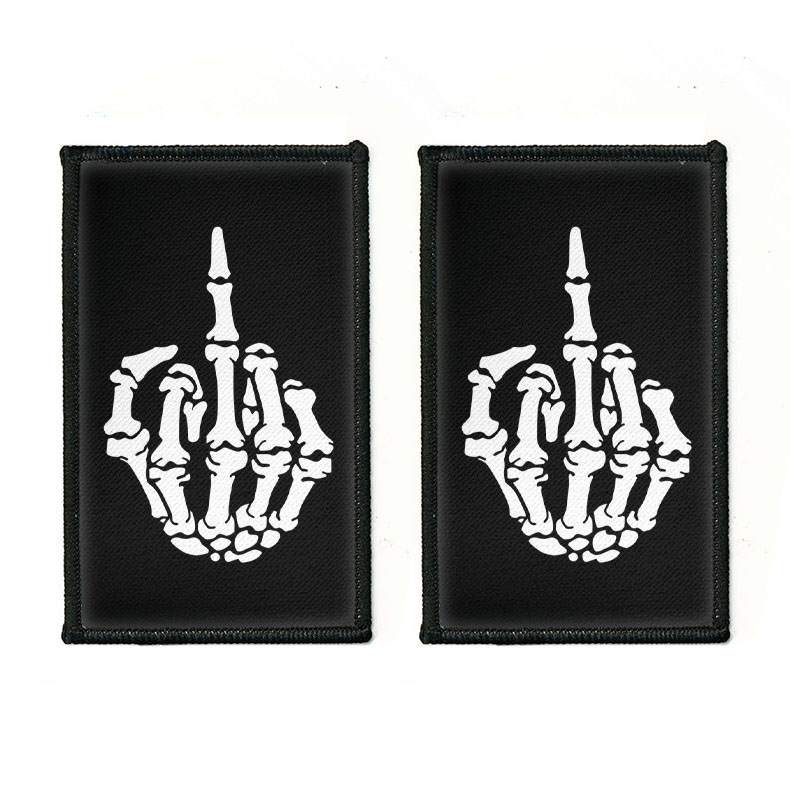 2 Stück Rechteck Bestickt Bügelbild Patches Nähen Patch auf Stoffe DIY Basteln - Bild 261 von 281