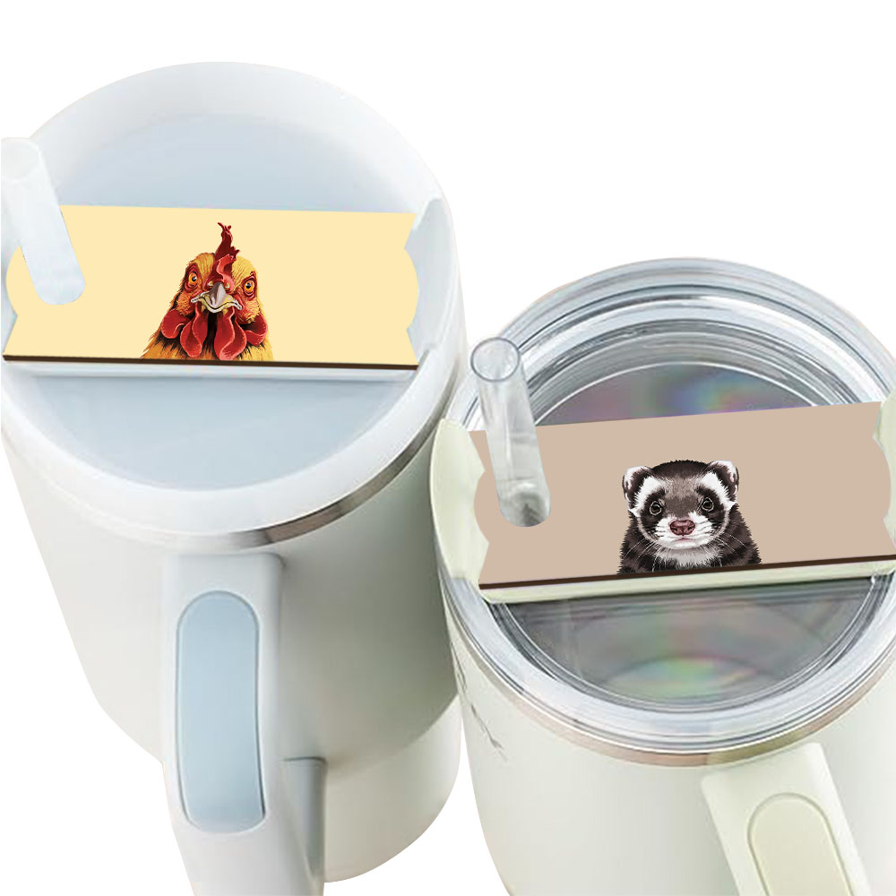 Set of 2 Animal Stanley Tumbler Name Plate Name Tags for 20-30 Oz Tumbler Cup - Picture 27 of 101