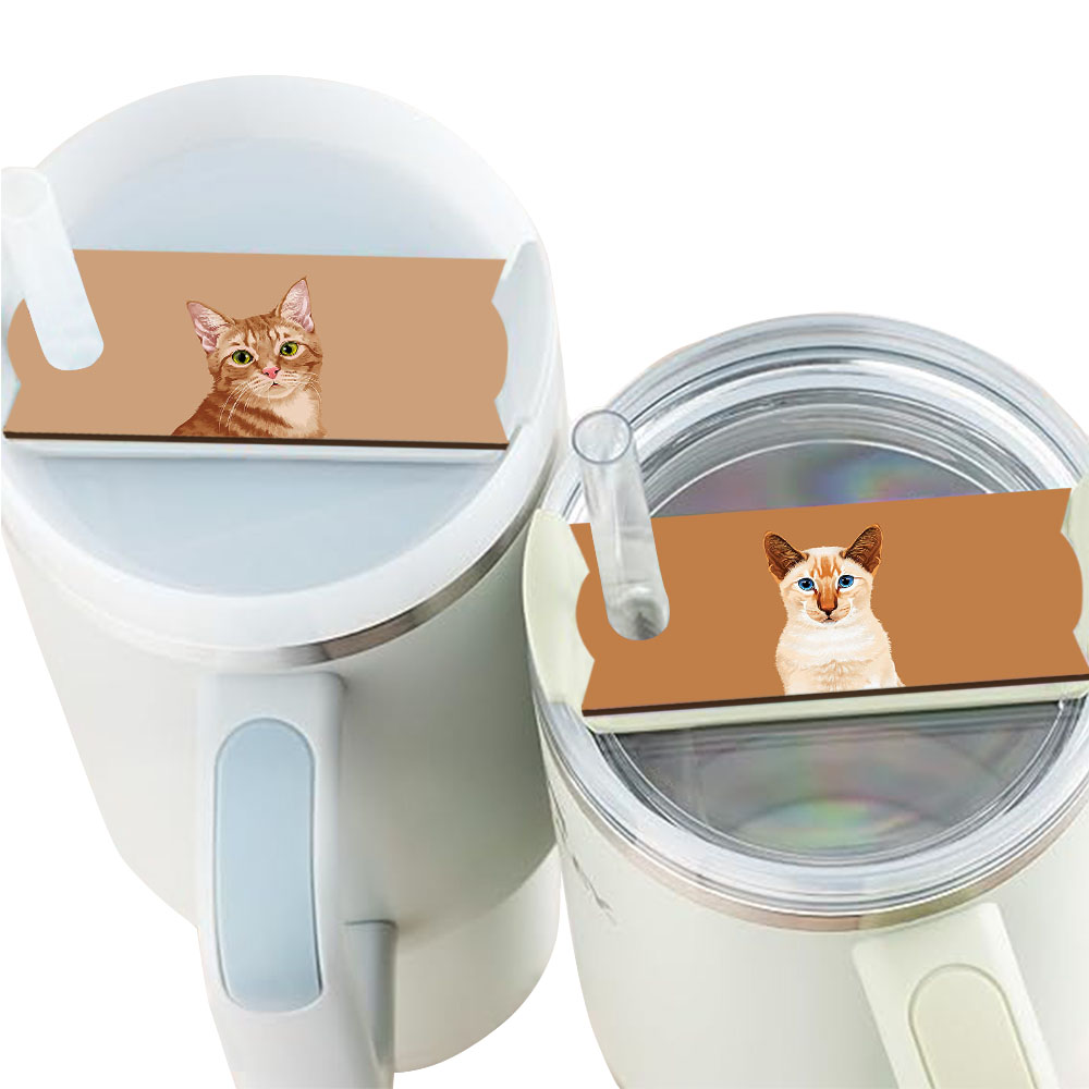 Set of 2 Animal Stanley Tumbler Name Plate Name Tags for 20-30 Oz Tumbler Cup - Picture 32 of 101