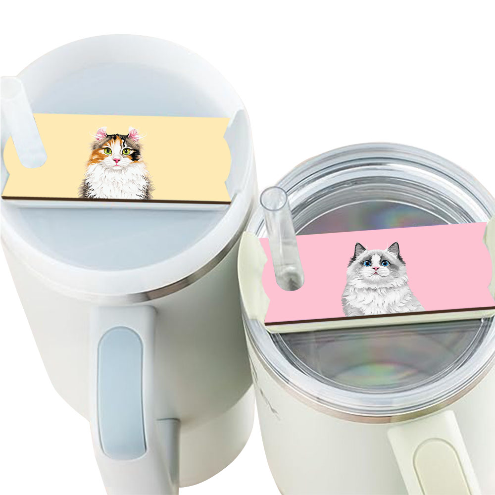 Set of 2 Animal Stanley Tumbler Name Plate Name Tags for 20-30 Oz Tumbler Cup - Picture 42 of 101
