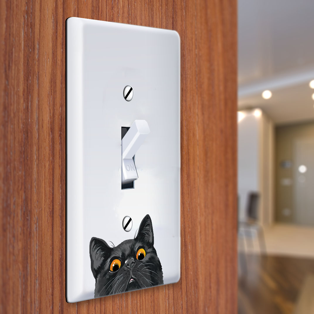 1-Gang Single Toggle Light Switch Wall Plate Decor Cover - Animal face - Picture 46 of 133