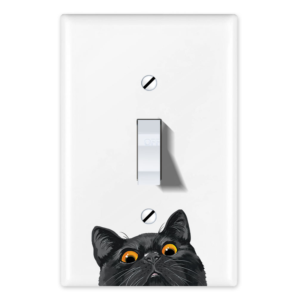 1-Gang Single Toggle Light Switch Wall Plate Decor Cover - Animal face - Picture 44 of 133