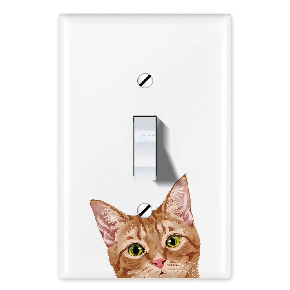 1-Gang Single Toggle Light Switch Wall Plate Decor Cover - Animal face - Picture 50 of 133