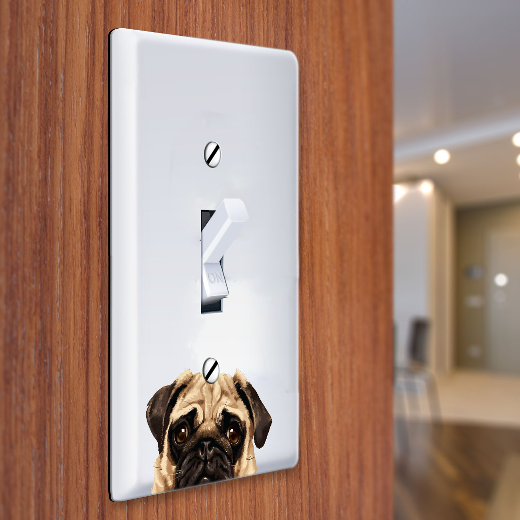 1-Gang Single Toggle Light Switch Wall Plate Decor Cover - Animal face - Picture 4 of 133
