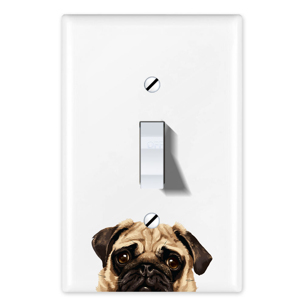 1-Gang Single Toggle Light Switch Wall Plate Decor Cover - Animal face - Picture 2 of 133