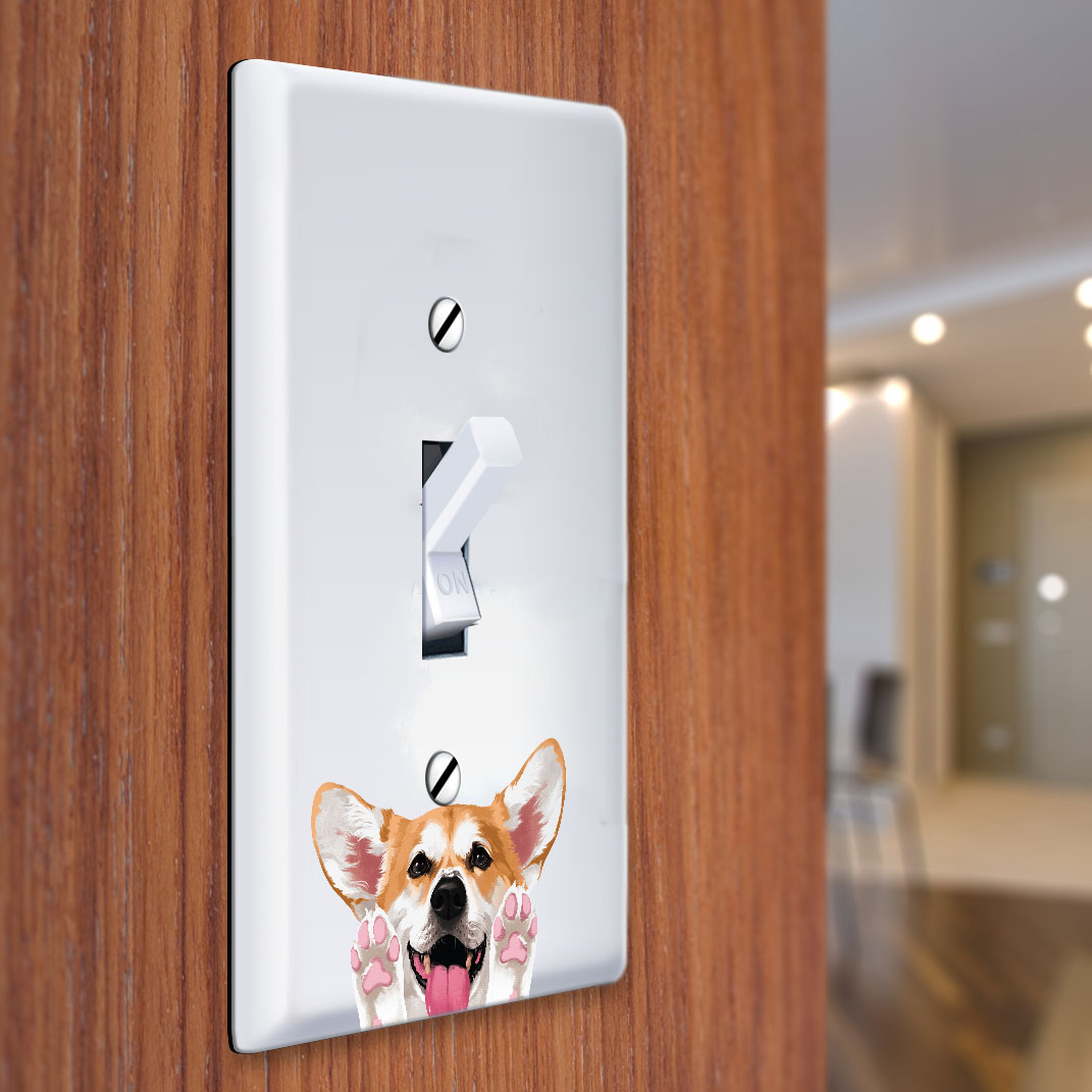 1-Gang Single Toggle Light Switch Wall Plate Decor Cover - Animal face - Picture 22 of 133
