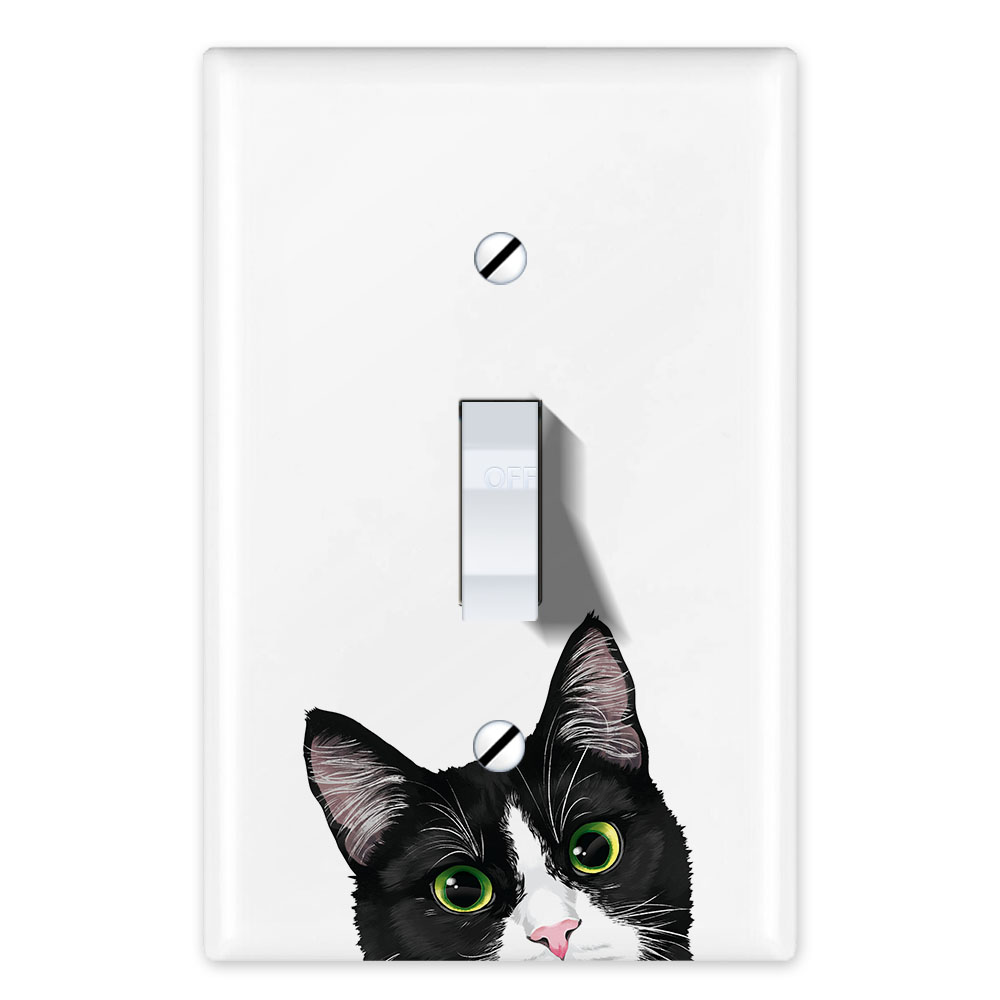 1-Gang Single Toggle Light Switch Wall Plate Decor Cover - Animal face - Picture 56 of 133