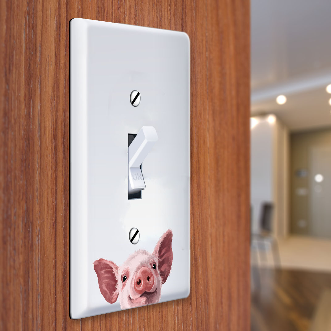 1-Gang Single Toggle Light Switch Wall Plate Decor Cover - Animal face - Picture 64 of 133