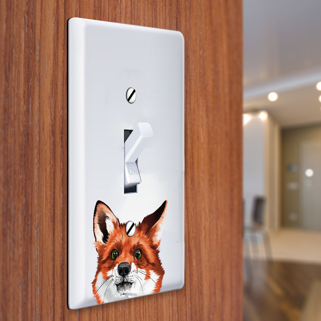 1-Gang Single Toggle Light Switch Wall Plate Decor Cover - Animal face - Picture 70 of 133