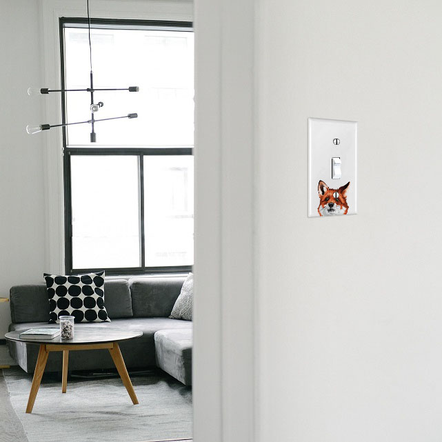 1-Gang Single Toggle Light Switch Wall Plate Decor Cover - Animal face - Picture 73 of 133