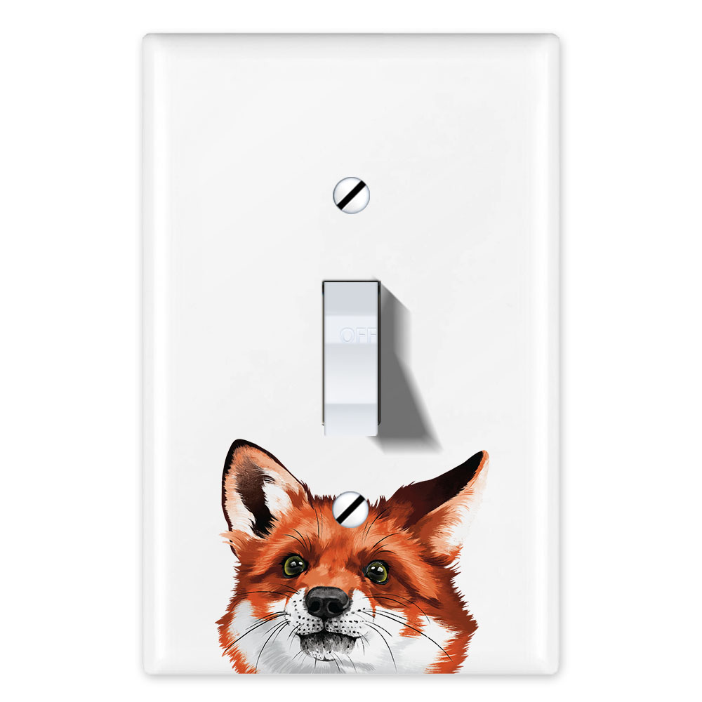 1-Gang Single Toggle Light Switch Wall Plate Decor Cover - Animal face - Picture 68 of 133